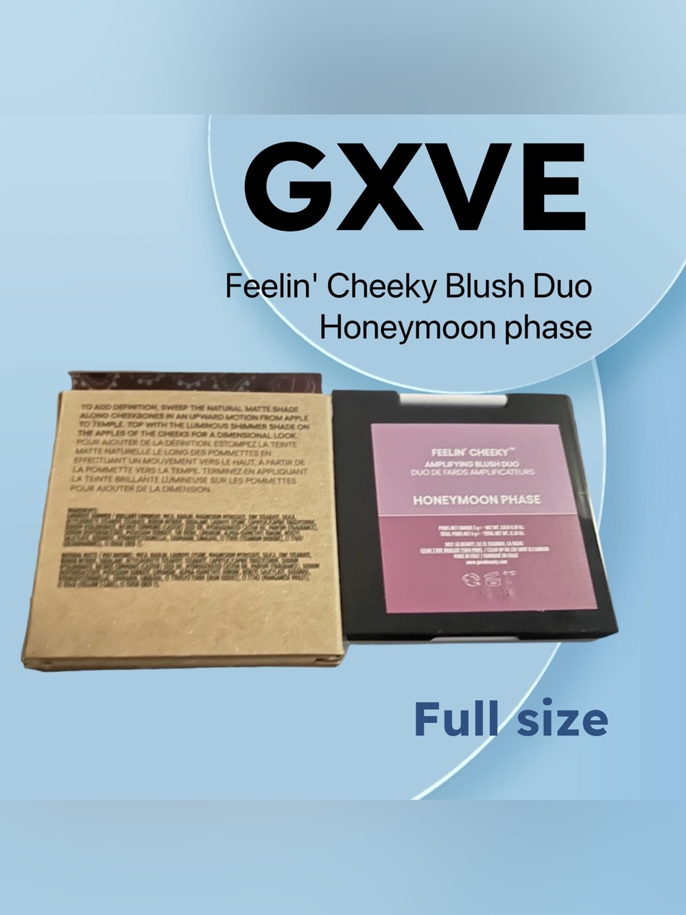 🇺🇸🆕NIB GXVE |FULL| Radiant Honeymoon phase Feelin' Cheeky Talc-Free Blush Duo